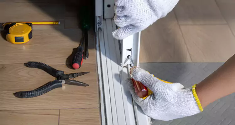 Backyard Sliding Door Track Repair in San Carlos, CA